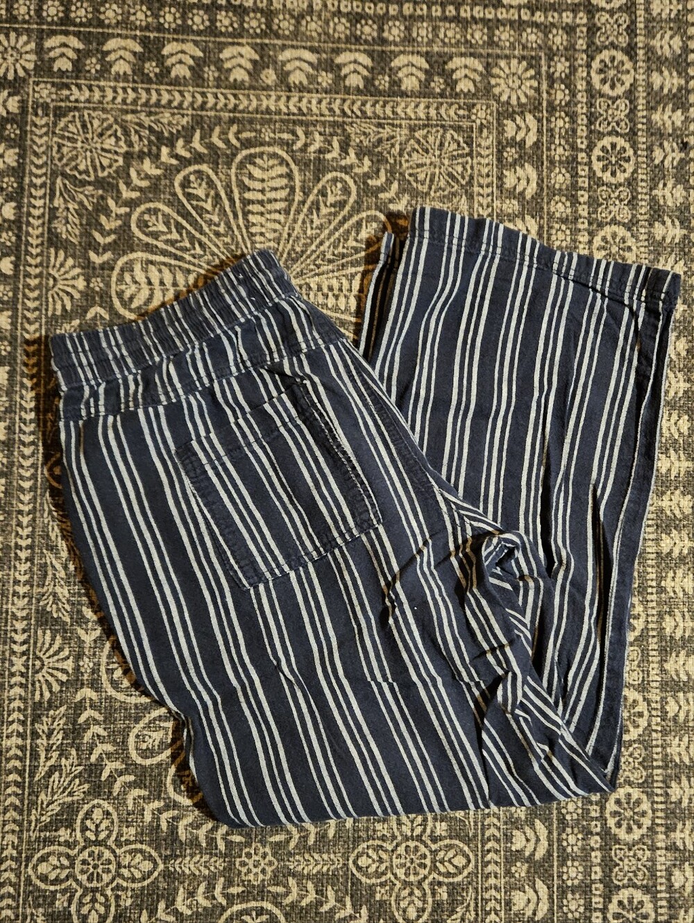 Sonoma Navy and White Striped Pants